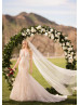 Strapless Beaded Ivory Lace Tulle Wedding Dress Strapless Beaded Ivory Lace Tulle Wedding Dress
